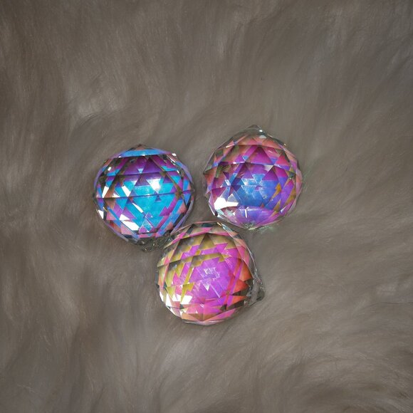 3 Piece Crystal Suncatcher Clear Crystal Ball Prism Suncatchers - 3 Pieces - Picture 10 of 13